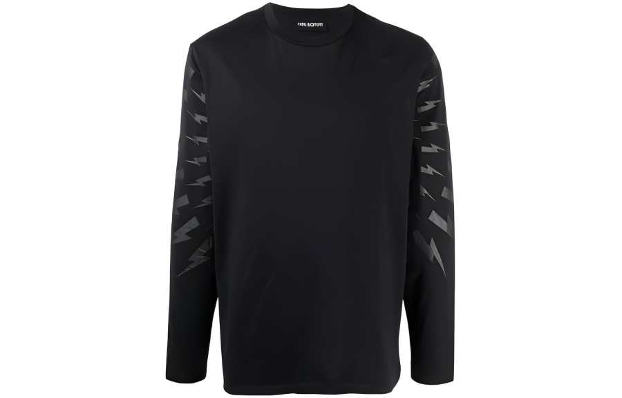 Neil Barrett T Shirts Men's Black Crew Neck Moderate