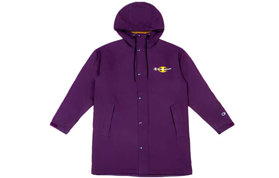 Champion Grass Stitched Logo Fleece Lined Casual Jacket Japan Version Unisex Purple
