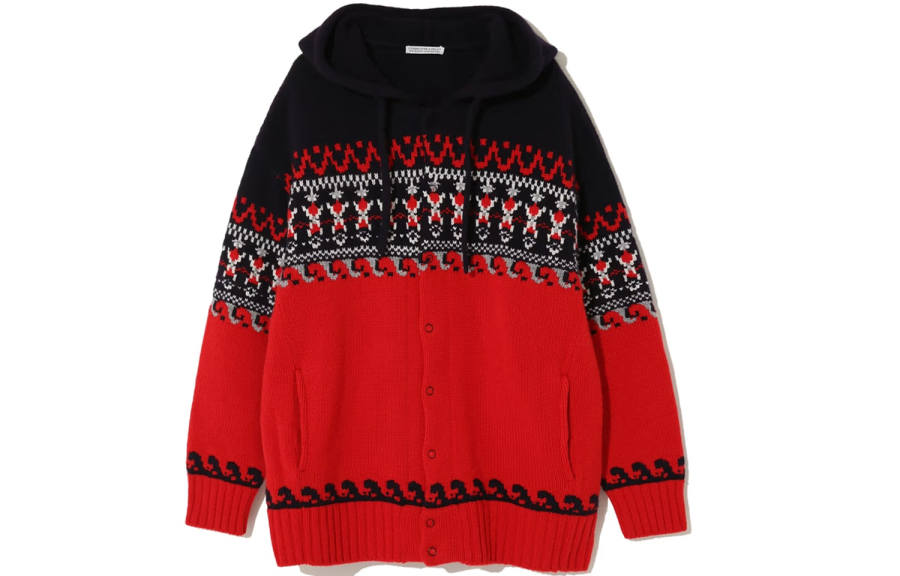Fragment Design FW23 Knitwear Men's Red Hooded Cardigan