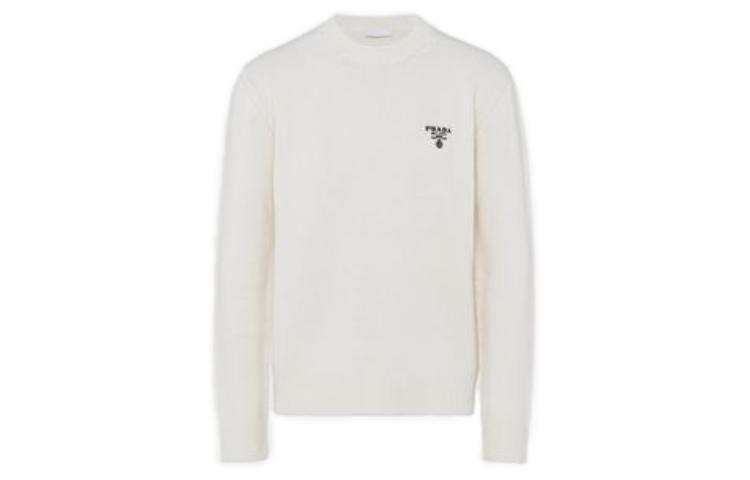 PRADA PRADA Sweaters Men's White Crew Neck Moderate Other