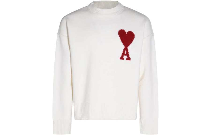 AMIPARIS Ami Paris Logo Detailed Crew Neck Jumper