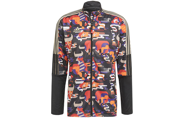 Adidas Adidas CNY Collection Jackets Men's Black Stand Collar Moderate Other