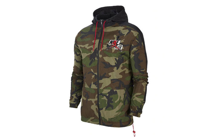 Jordan Jordan Jumpman Classics Camo Windbreaker Jacket Medium Olive
