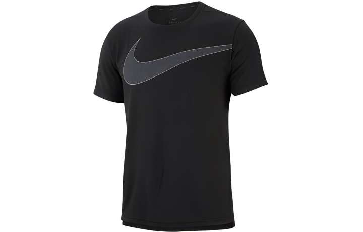 Nike Nike T Shirts Men's Black Crew Neck Moderate Straight Fit