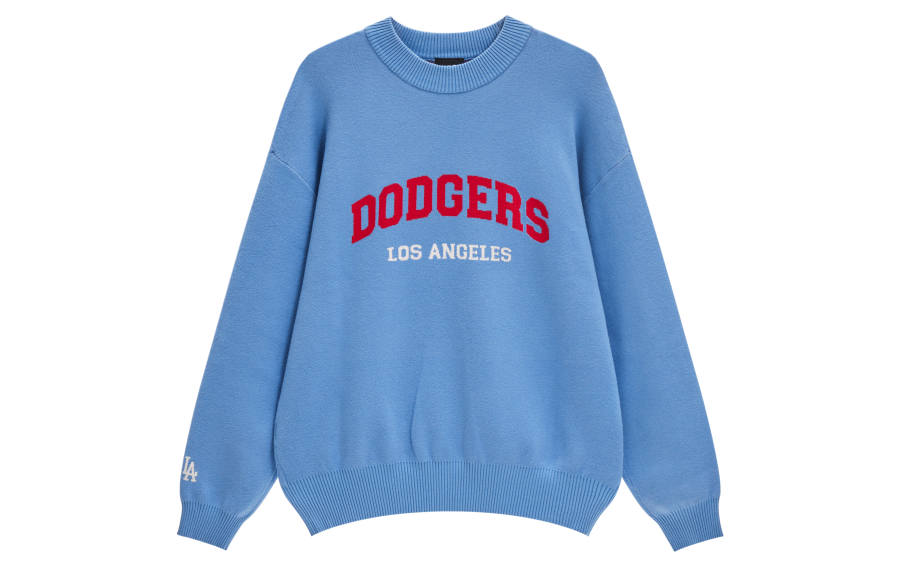 MLB College Style Series Knitwear Unisex Sky Blue Suggestion Consider 1 Size Down Crew Neck Moderate
