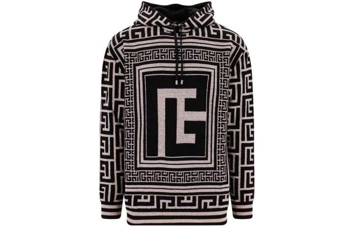 BALMAIN BALMAIN Monogram Hooded Sweatshirt