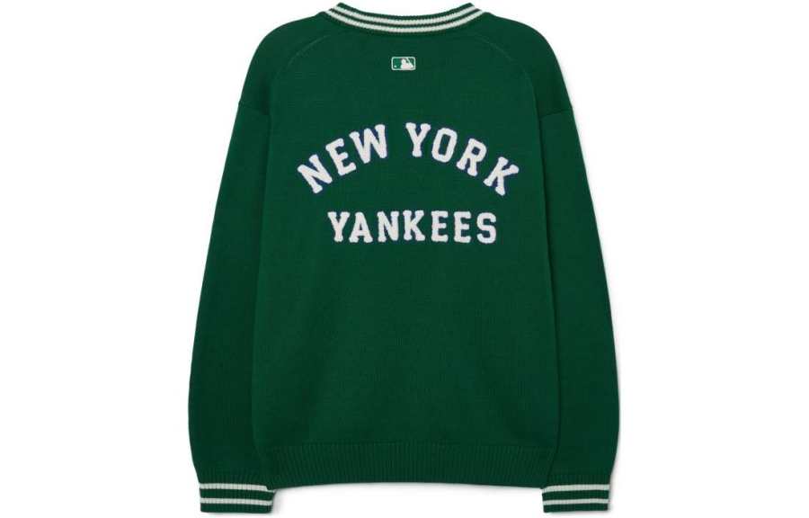 MLB New York Yankees Knitwear Unisex Green Crew Neck Moderate Other