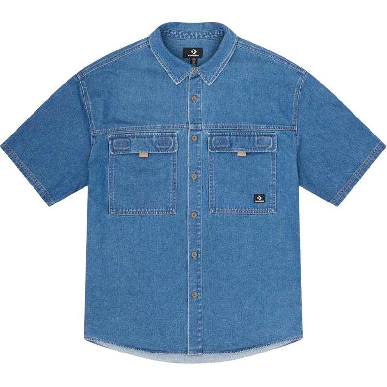 Converse Converse Shirts Men's Blue Lapel Moderate