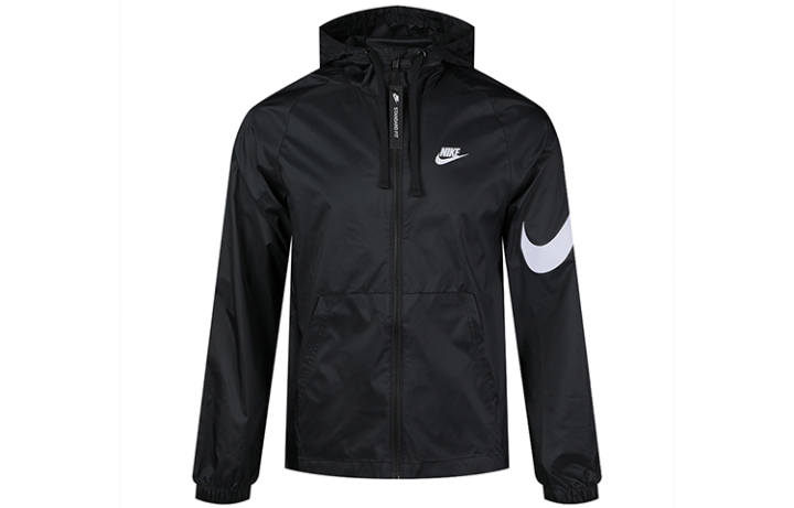Nike Nike Sportswear Swoosh Full-length Zipper Cardigan Hooded Jacket Black