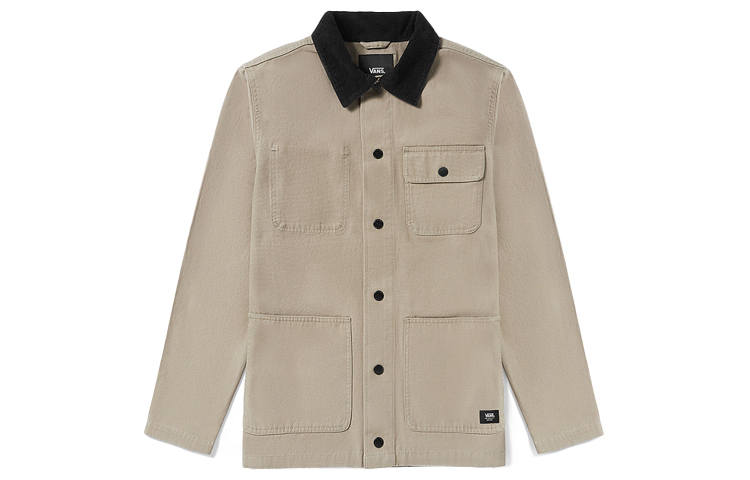 Vans Vans Jackets Men's Khaki Lapel Moderate Workwear