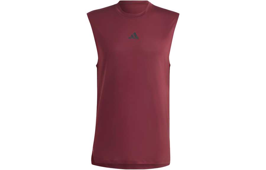 Adidas Adidas Tank Tops Men's Contour Red Crew Neck Moderate Straight Fit