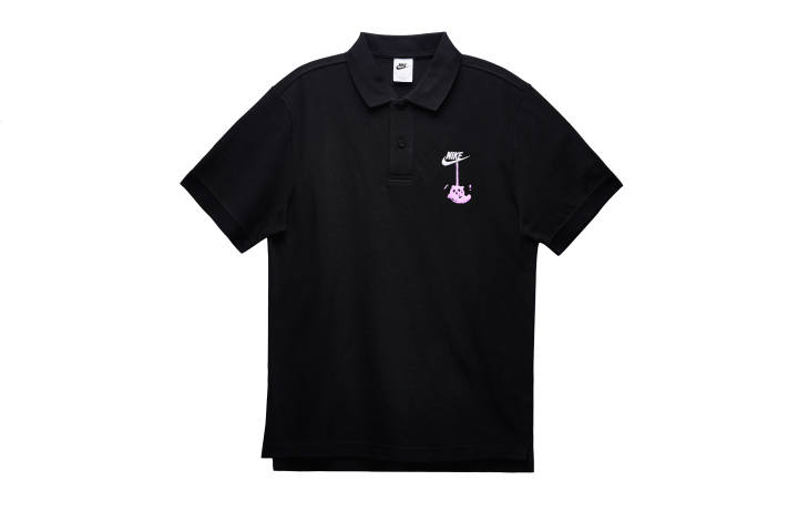Nike Nike Polo Shirts Men's Black Polo Collar Moderate Straight Fit