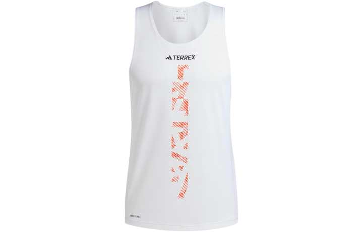 Adidas Adidas Tank Tops Men's White Crew Neck Moderate Straight Fit