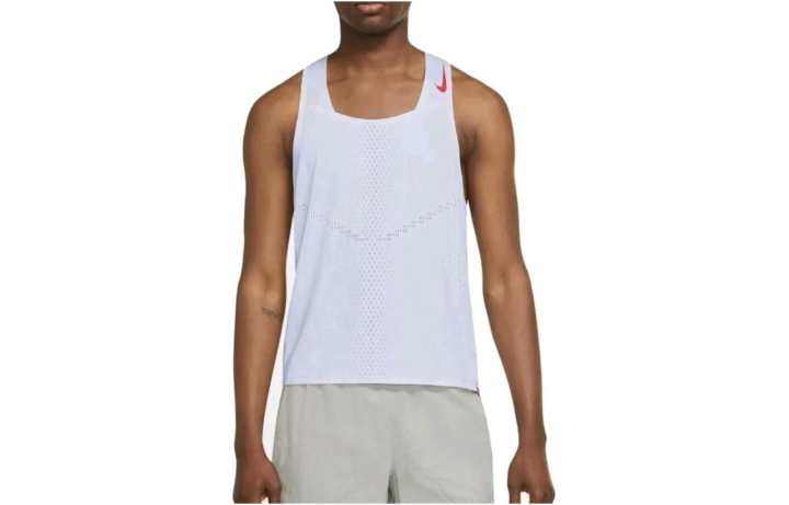 Nike Nike Tank Tops Men's White Square Collar Moderate Straight Fit