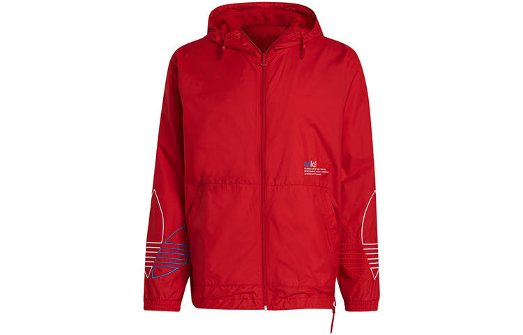 Adidas Originals Jackets Men's Light Scarlet Hooded Moderate Other