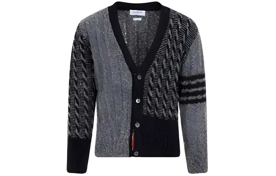 THOM BROWNE THOM BROWNE 4-Bar Stripe Detailed Cardigan