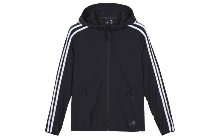 Adidas Adidas Jackets Unisex Black Hooded Non Detachable Moderate