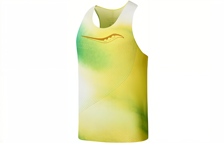 Saucony Running Tank Top Men's Dazzling Color Yellow Green Combo