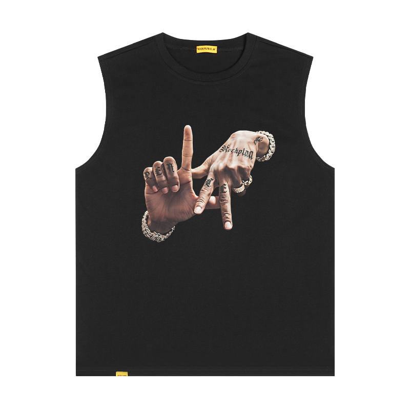 ROCK PLAN Tank Tops Unisex Crew Neck Moderate Straight Fit