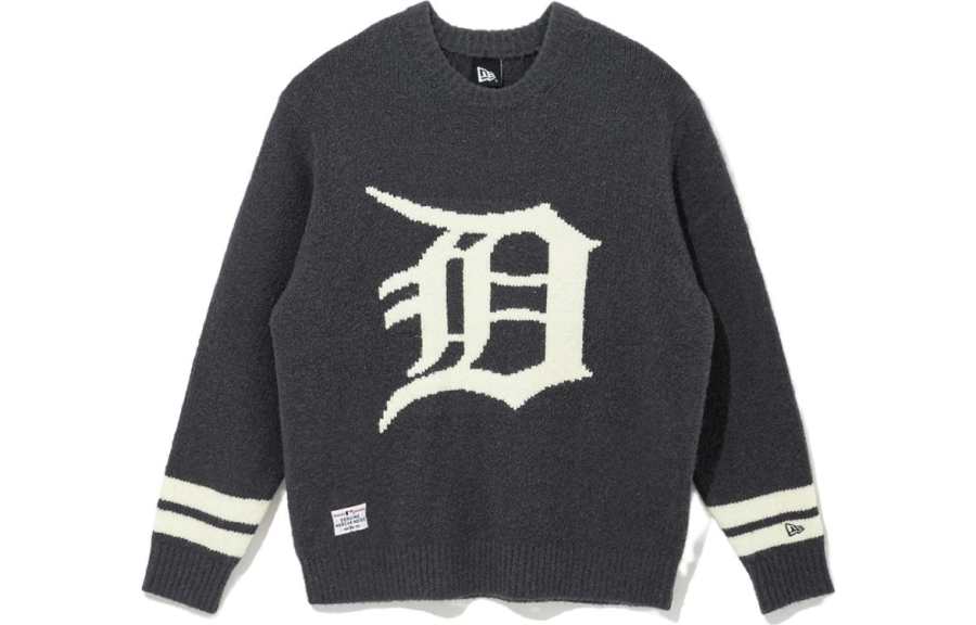 New Era Sweaters Unisex Dark Gray Crew Neck Moderate