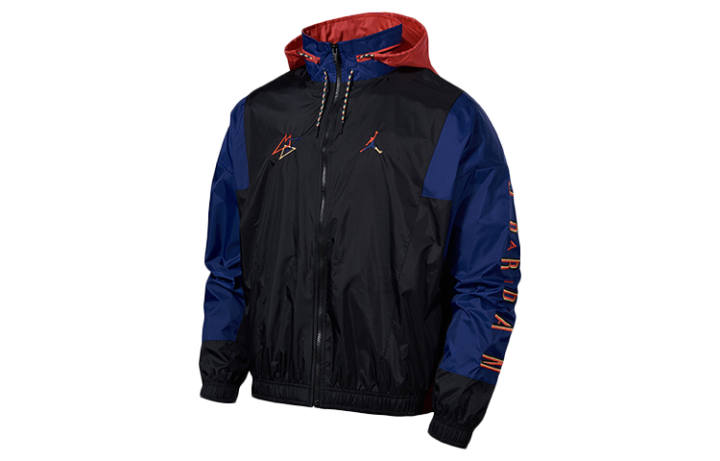 Jordan Jordan Jackets Men's Blue & Black & Red Multicolor Hooded Moderate Other