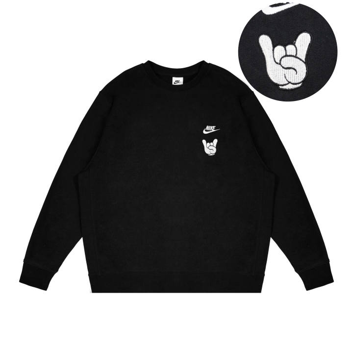 Nike Nike Sweatshirts Unisex Black Crew Neck Moderate Regular