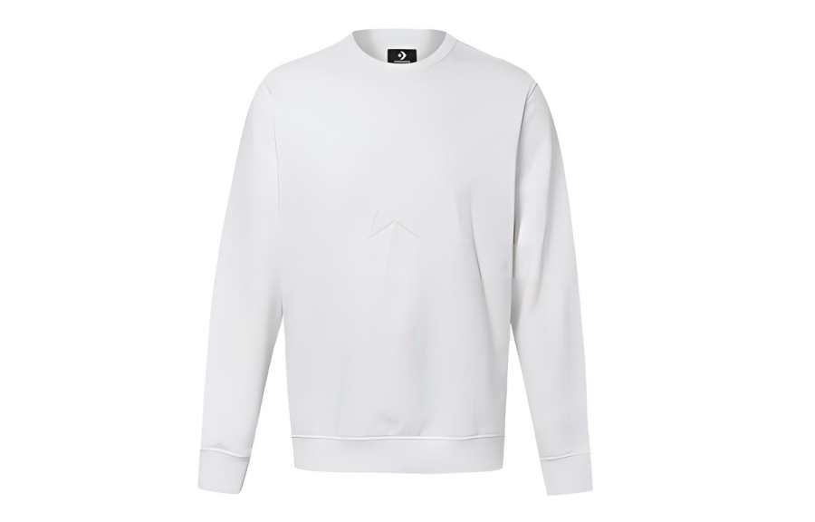 Converse Converse Sweatshirts Men's White Crew Neck Moderate Regular