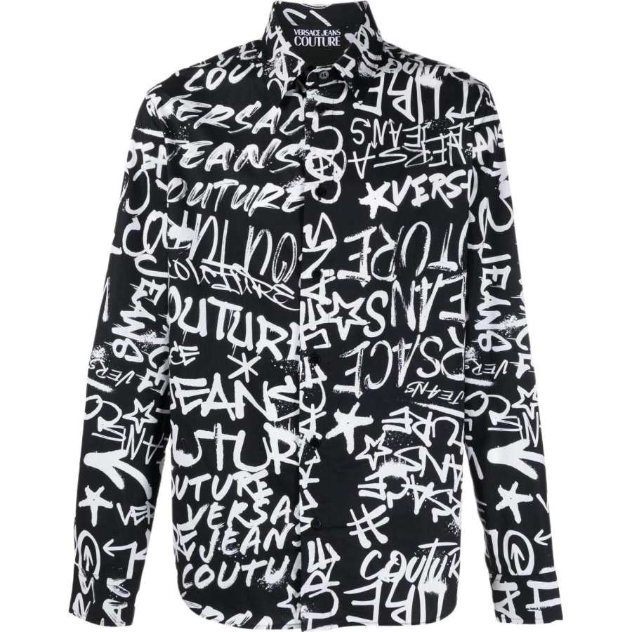 VERSACE JEANS COUTURE 【Best of: PromotionsPrevious Season】logo-print cotton shirt