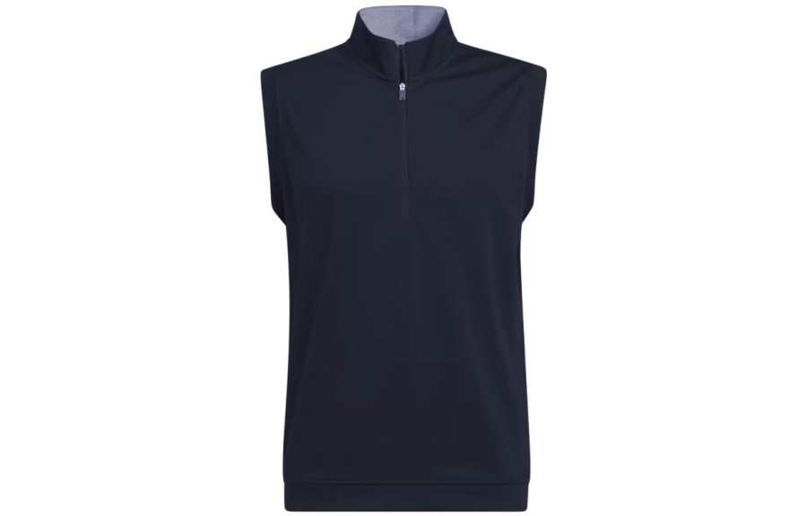 Adidas Adidas Tank Tops Men's Blue Stand Collar Moderate Straight Fit