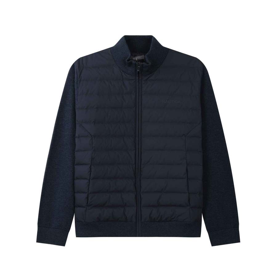 NAUTICA Sweaters Men's Stand Collar Moderate Mock Two Piece