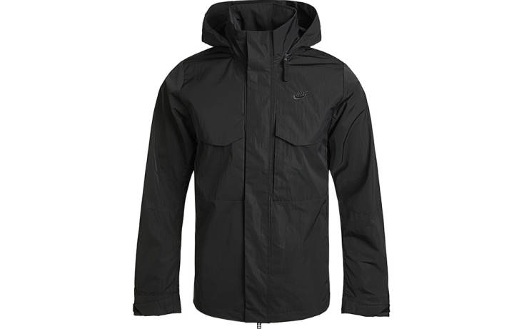 Nike Nike Jackets Men's Black Hooded Detachable Moderate