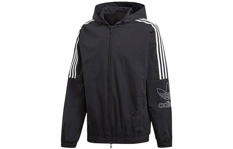 Adidas Originals Jackets Men's Black Hooded Moderate Other