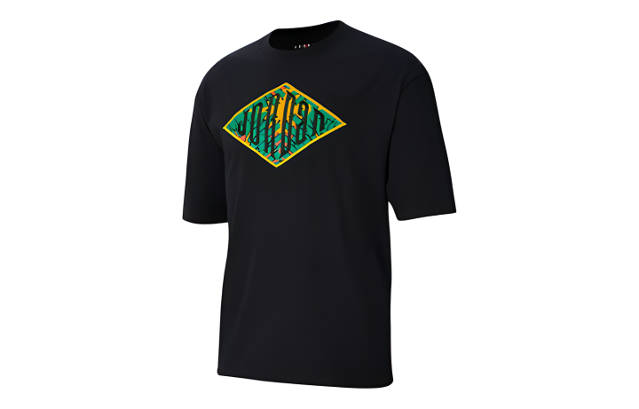 Jordan Jordan Sport T Shirts Men's Black Crew Neck Moderate Straight Fit