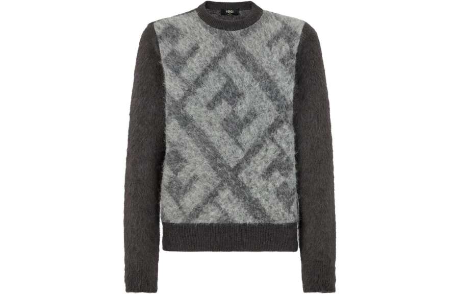 Fendi Ff Jacquard Crewneck Knitted Jumper