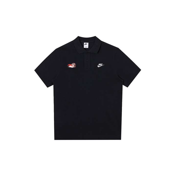 Nike Nike Polo Shirts Men's Black Polo Collar Moderate Straight Fit