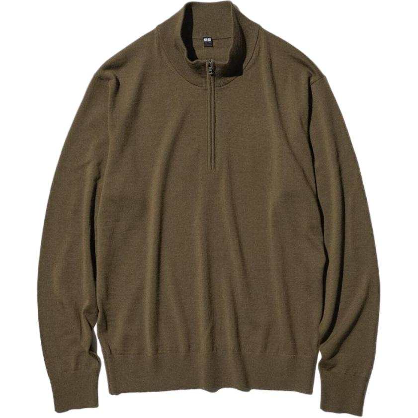 UNIQLO Sweaters Unisex Chestnut Stand Collar Moderate Other