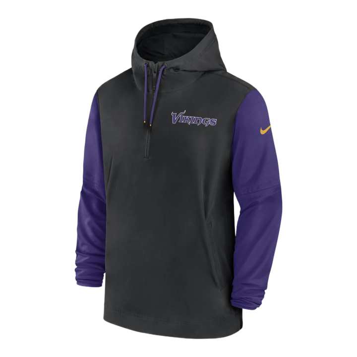 Nike Nike Minnesota Vikings Sideline Pre Game Player Men's Nike Nfl 1/2 Zip Hooded Jacket