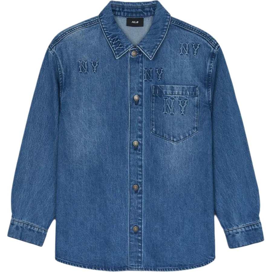 MLB New York Yankees Shirt Unisex Denim Blue
