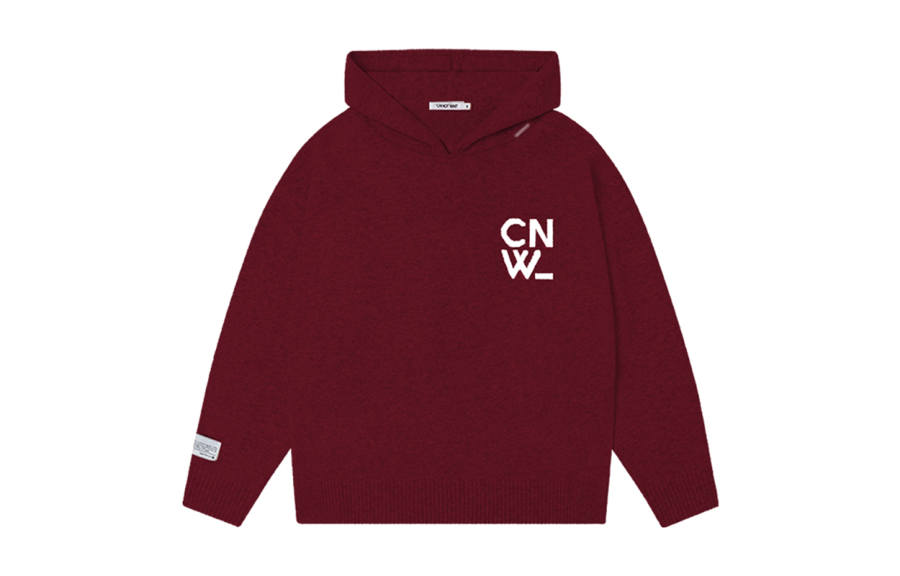 CANOTWAIT_ CANOTWAIT_ Hooded Pullover Sweater Fall Winter Unisex