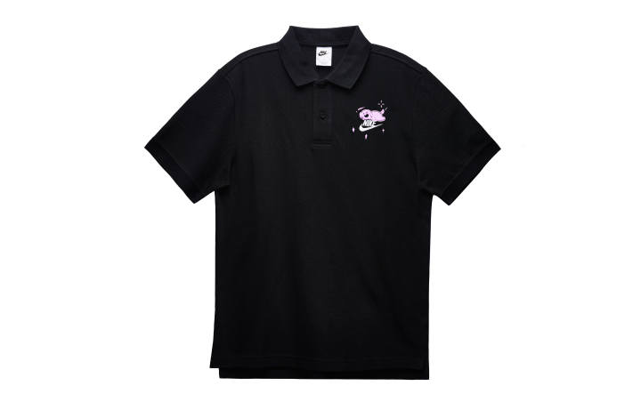 Nike Nike Polo Shirts Men's Black Polo Collar Moderate Straight Fit
