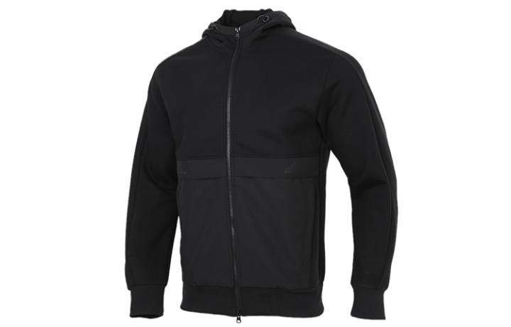 Adidas Adidas Jackets Men's Black Hooded Moderate Instructor