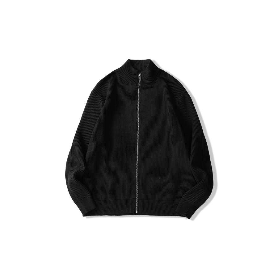 I’m David I'm David Knitwear Unisex Stand Collar Moderate Cardigan
