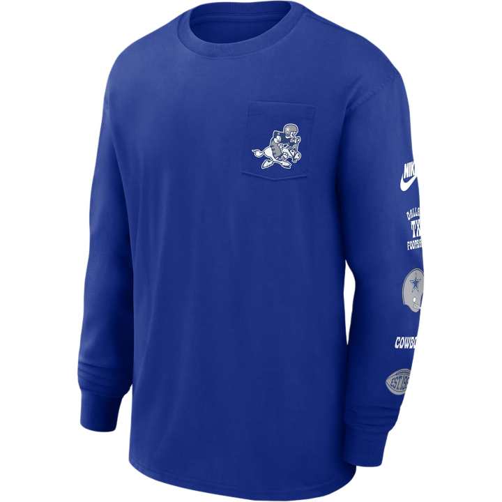 Nike Nike Dallas Cowboys Rewind Max90 Pocket Men's Nike Nfl Long-Sleeve T-Shirt