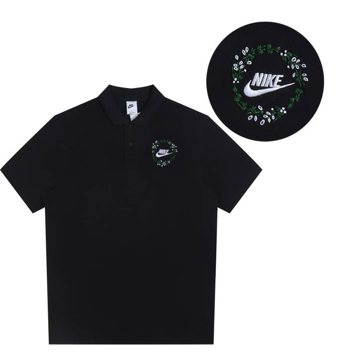 Nike Nike Polo Shirts Unisex Black Polo Collar Moderate Straight Fit