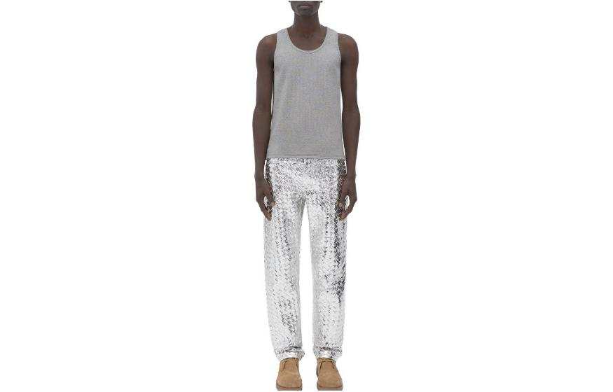 Bottega Veneta Tank Tops Men's Light Gray Crew Neck Moderate Other