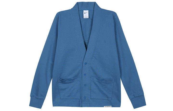 Nike Nike Knitwear Men's Industrial Blue V Neck Moderate Cardigan