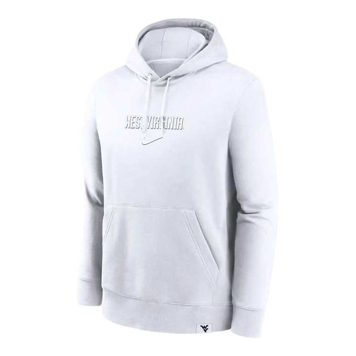 Nike Nike West Virginia Mountaineers Statement Wordmark Lockup Heavyweight Men's Nike College Pullover Hoodie