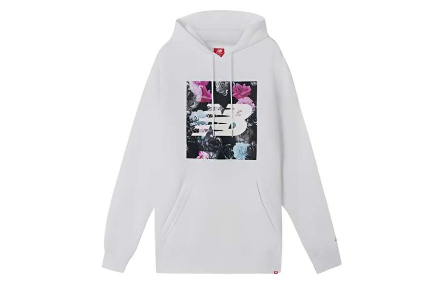 New Balance New Balance Sweatshirts Unisex White Hooded Moderate Regular