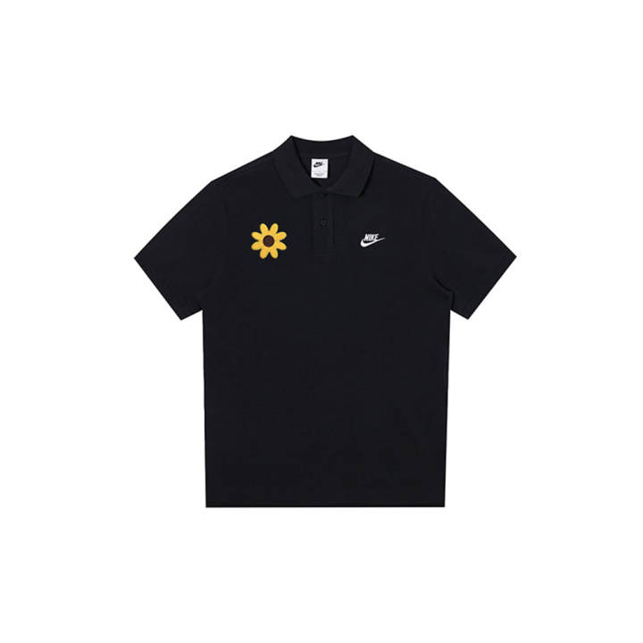 Nike Nike Polo Shirts Men's Black Polo Collar Moderate Straight Fit