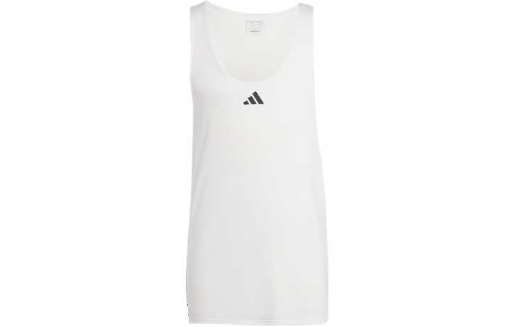 Adidas Adidas Ringer Tank Tops Men's White Crew Neck Moderate Racerback